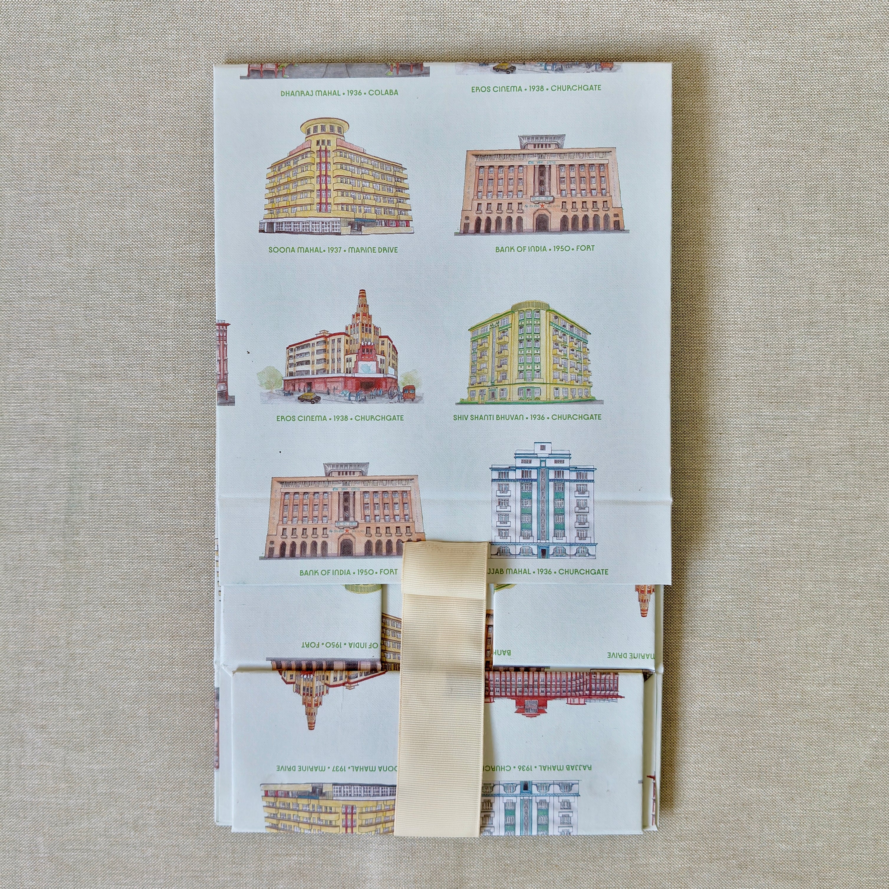 Bombay Deco Collapsible Box with Ribbon