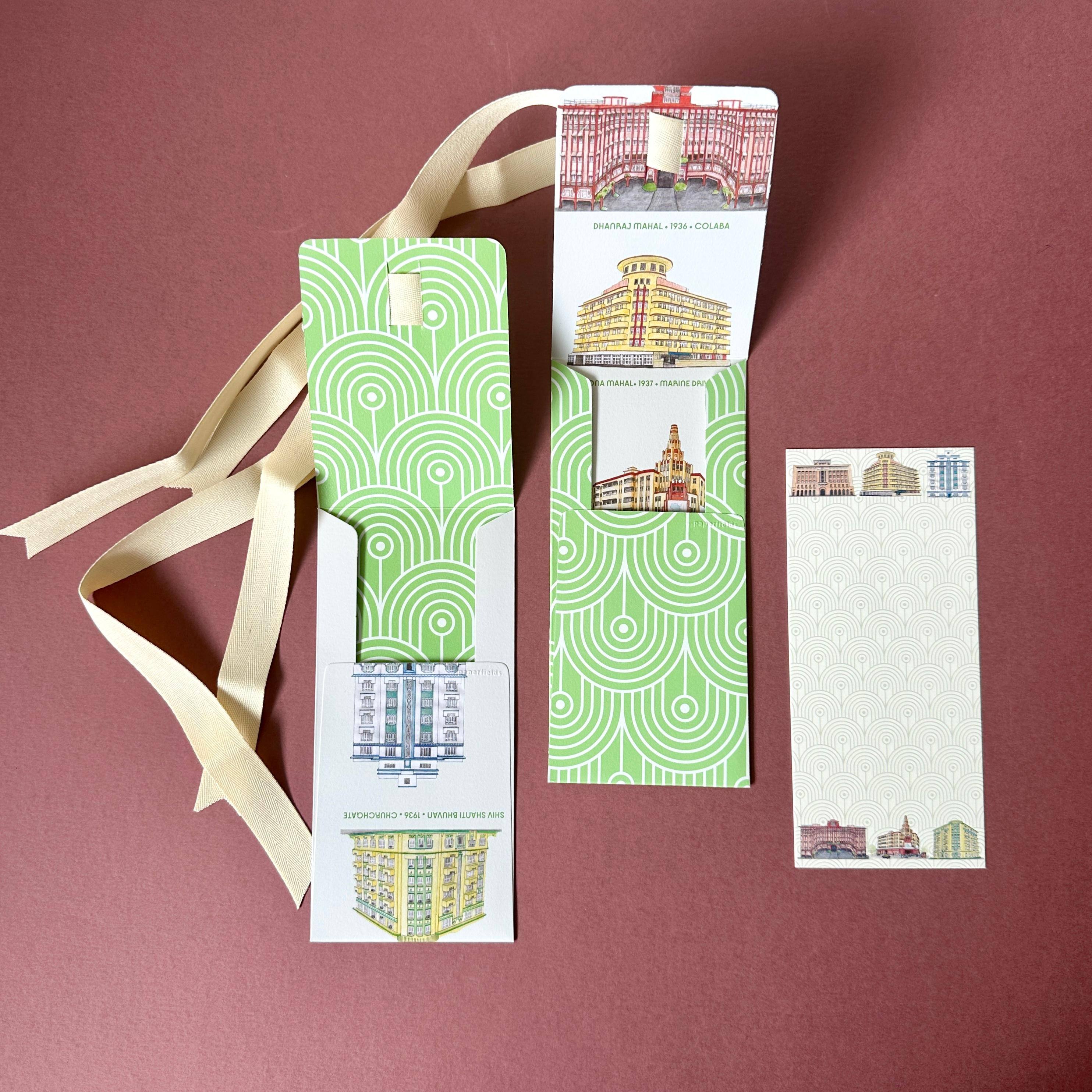 Bombay Deco Ribbon Envelopes with Notecards