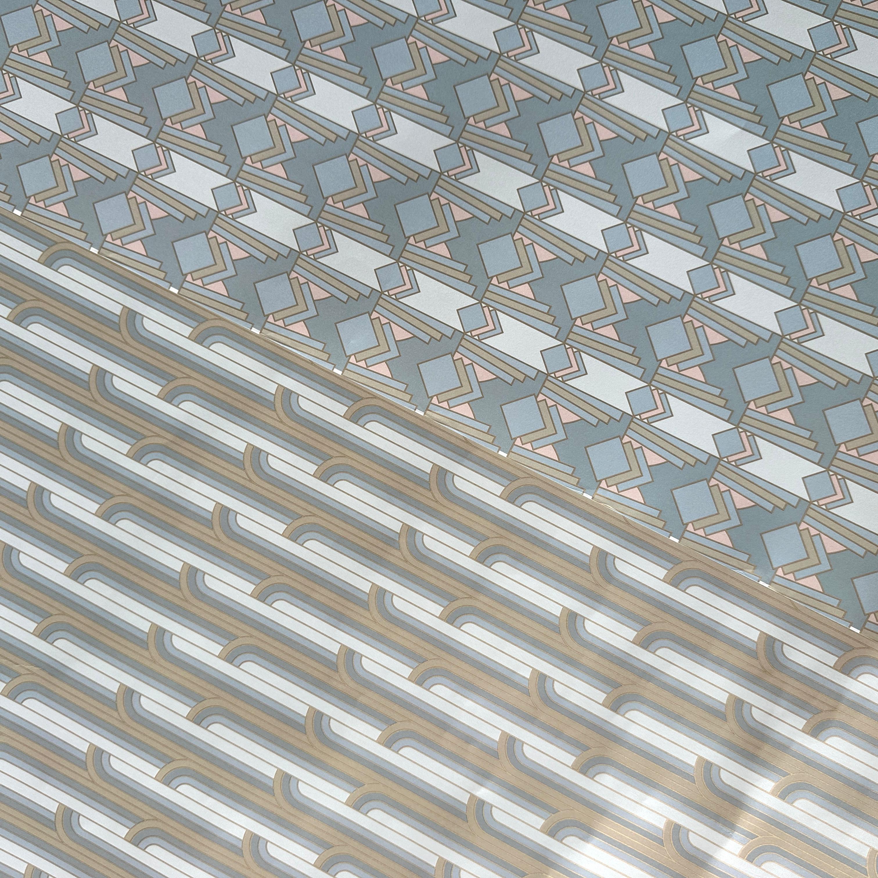 Gilded Era Blue Gift Wrap