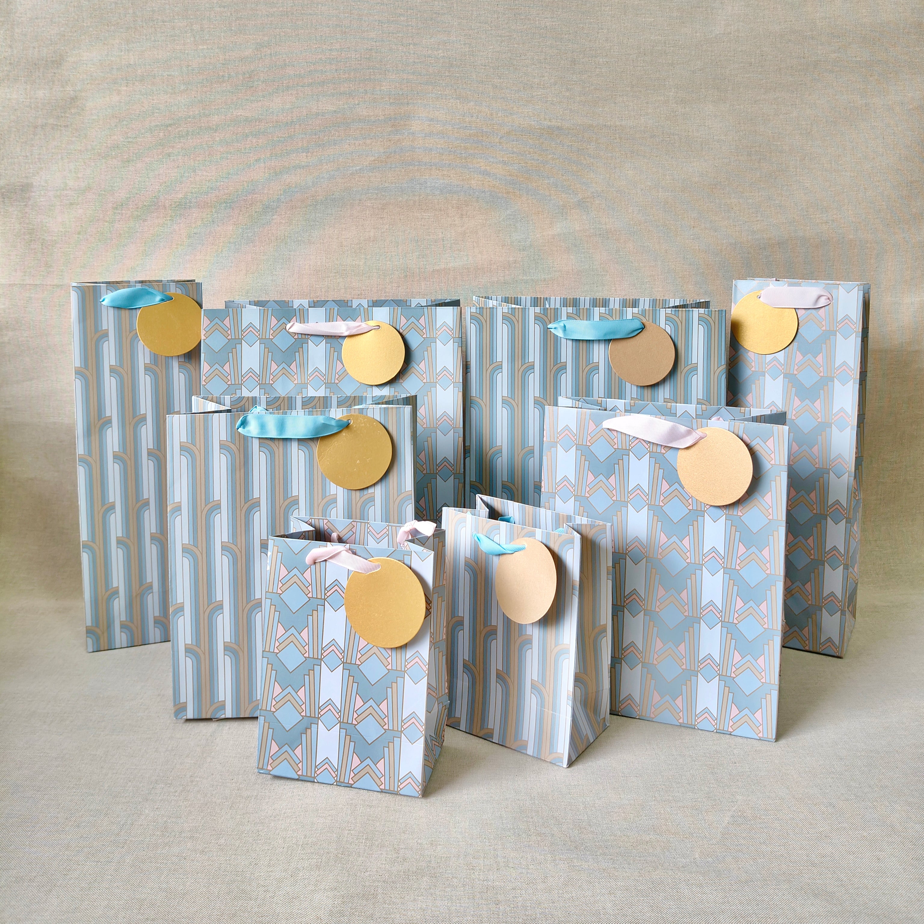 Gilded Era Blue Small Bags