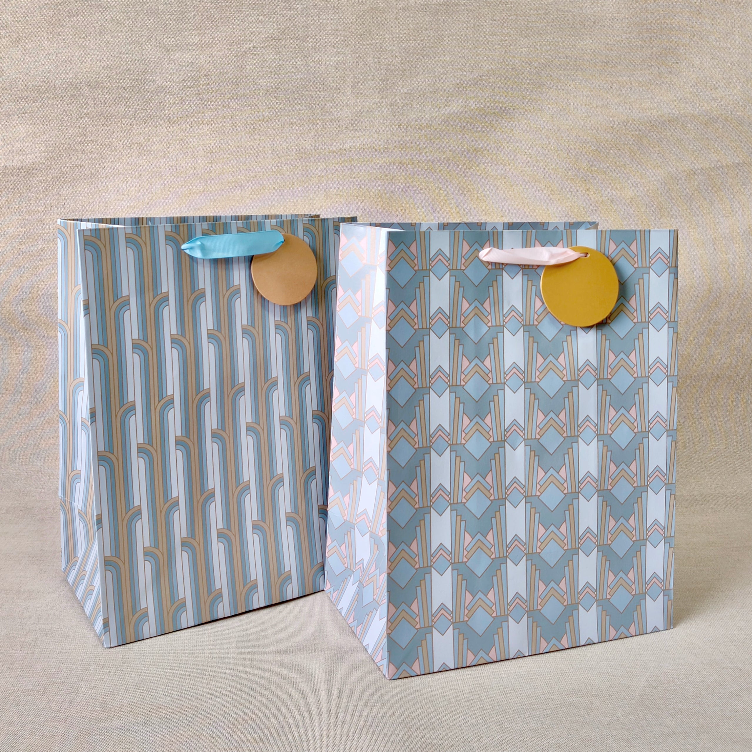 Gilded Era Blue Large Bags