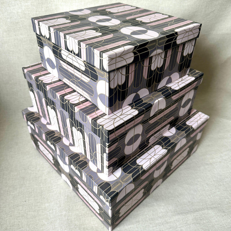 Gilded Rose Set of 3 Square Gift Boxes