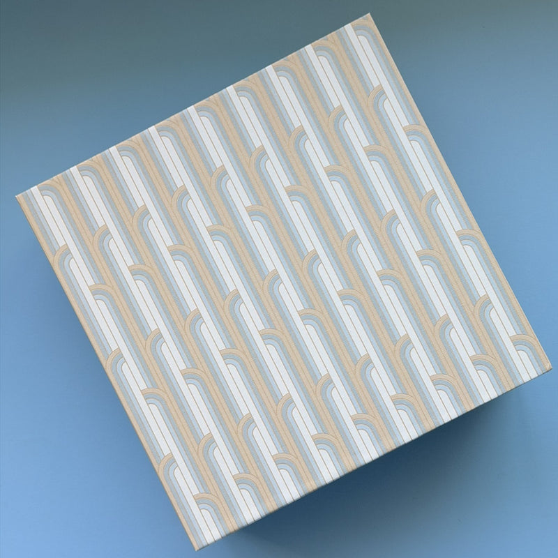Gilded Era Stripes Medium Square Gift Box