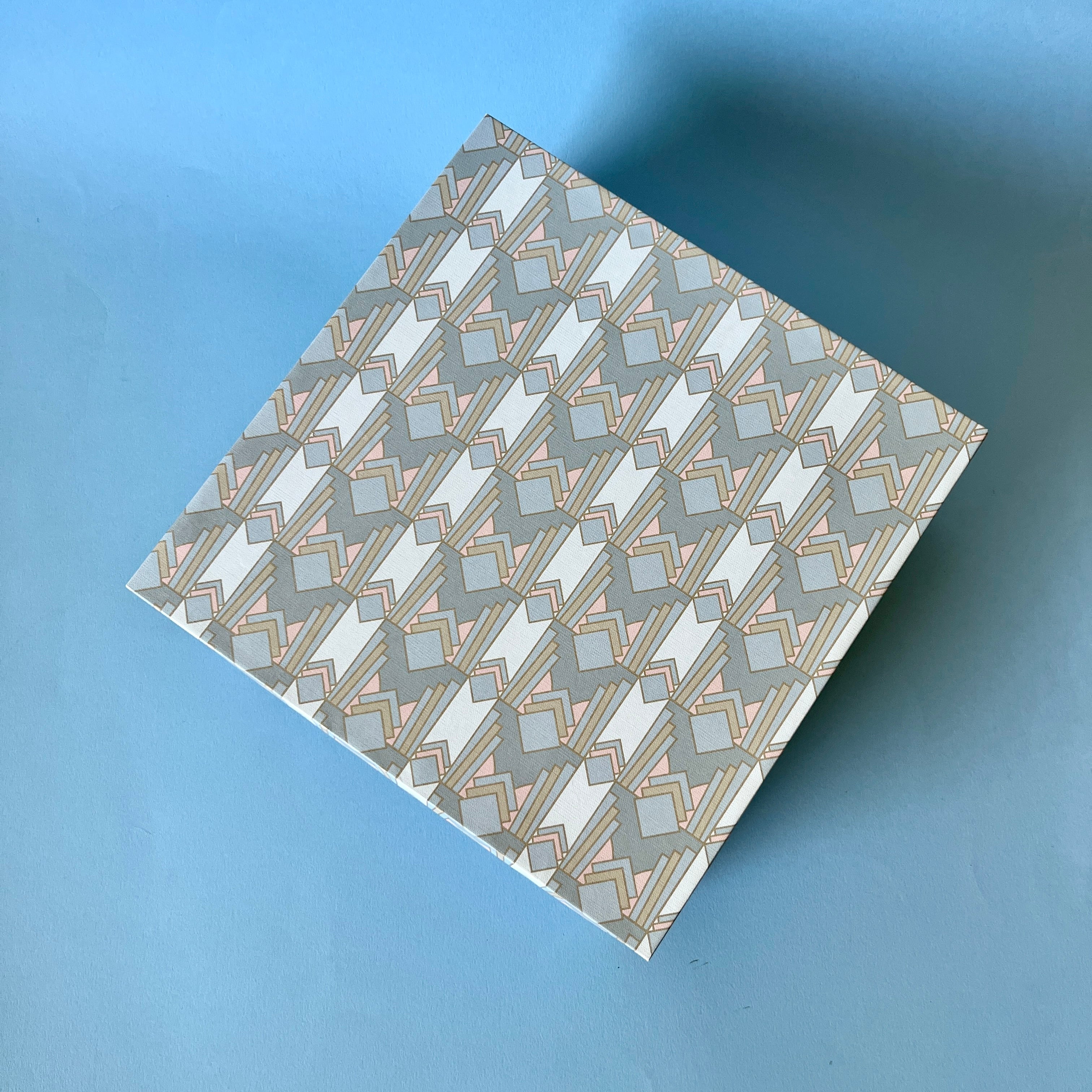 Gilded Blue Medium Square Gift Box