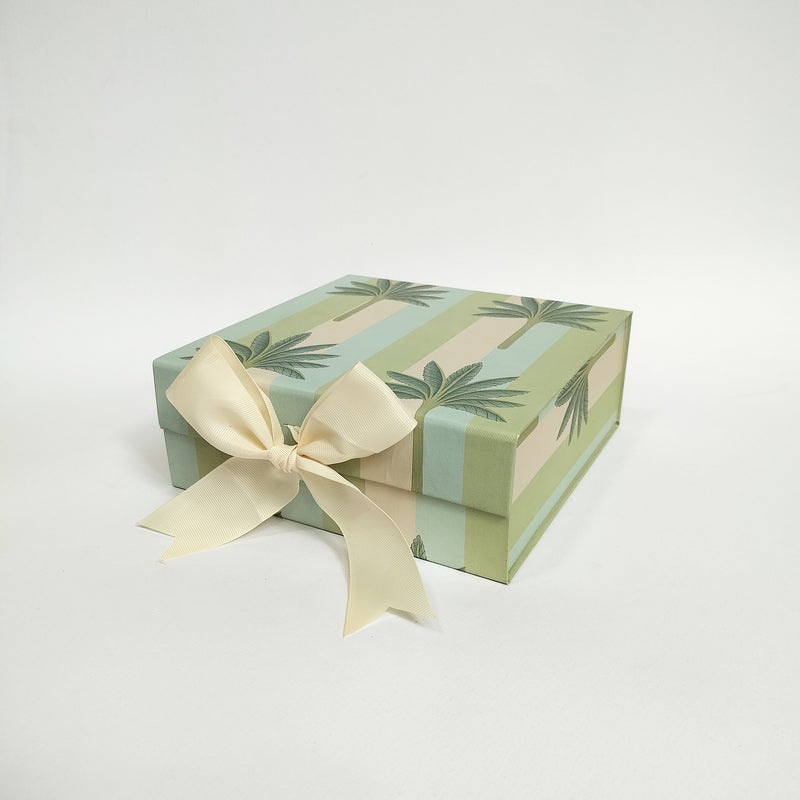 Bagh Palm Collapsible Box with Ribbon