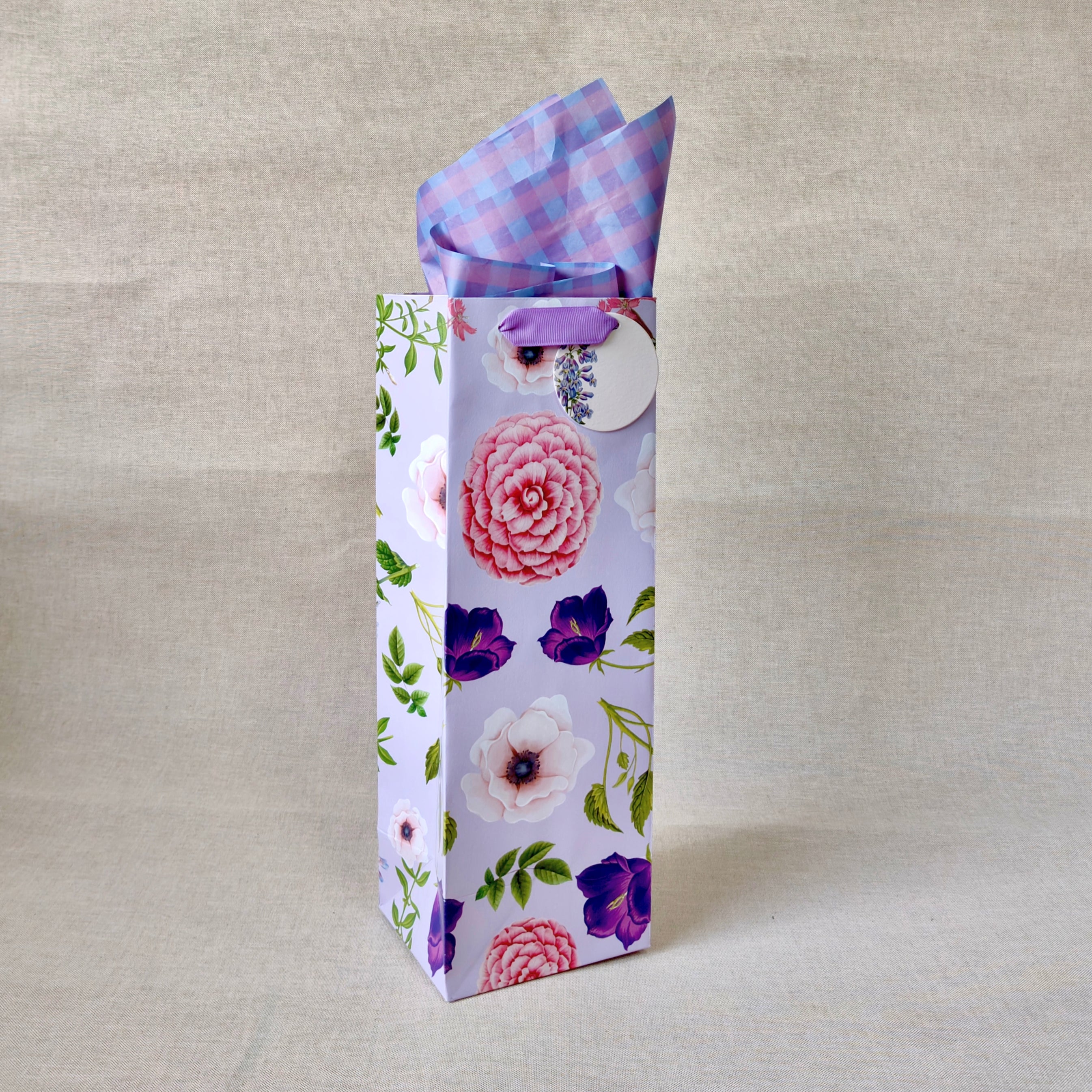 Violet Bottle Bags with Tissues