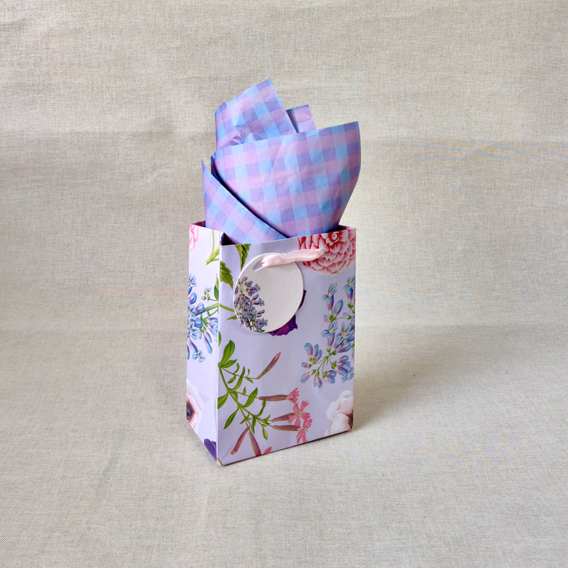 Violet Small Gift Bags with Tissues