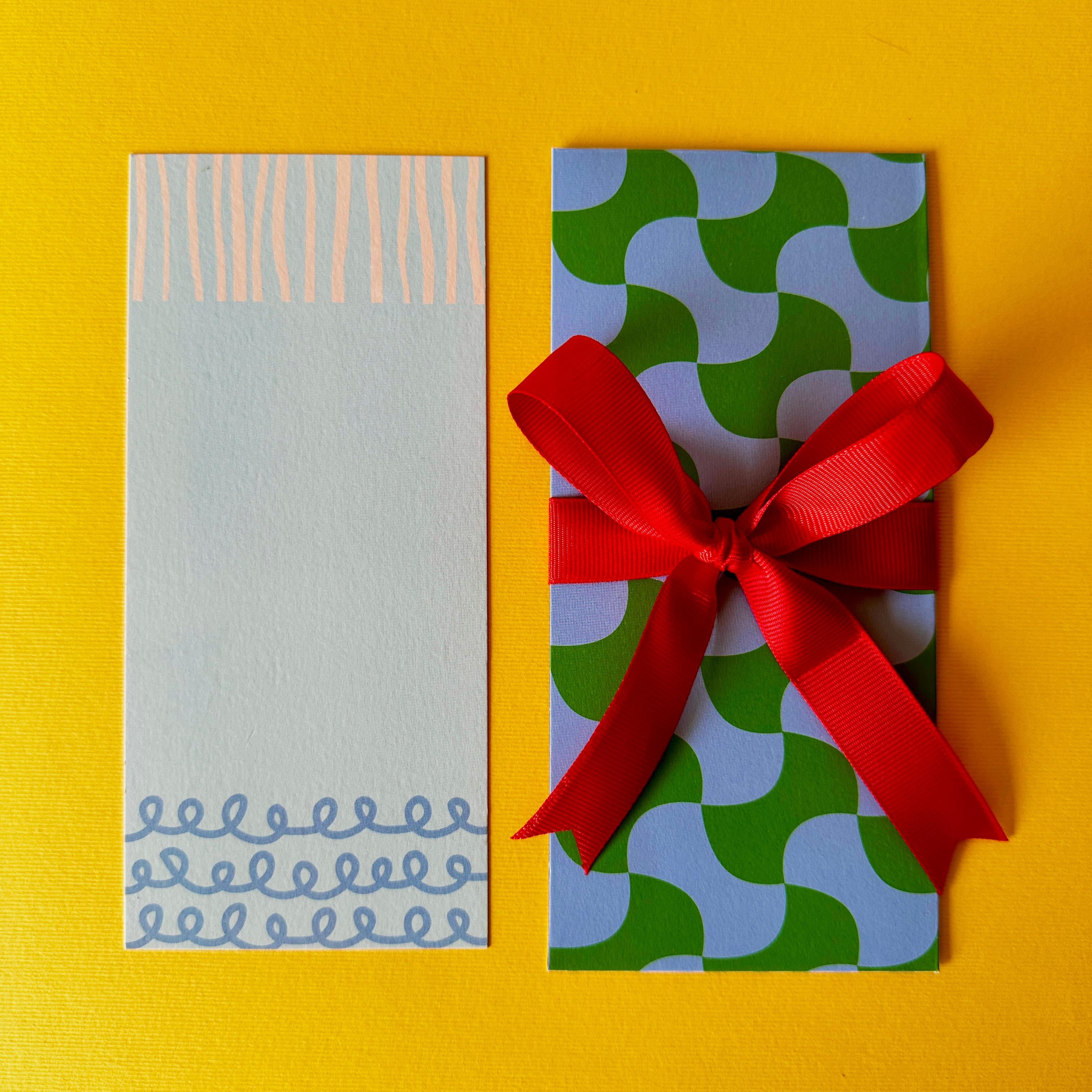 Doodle Ribbon Envelopes with Notecards