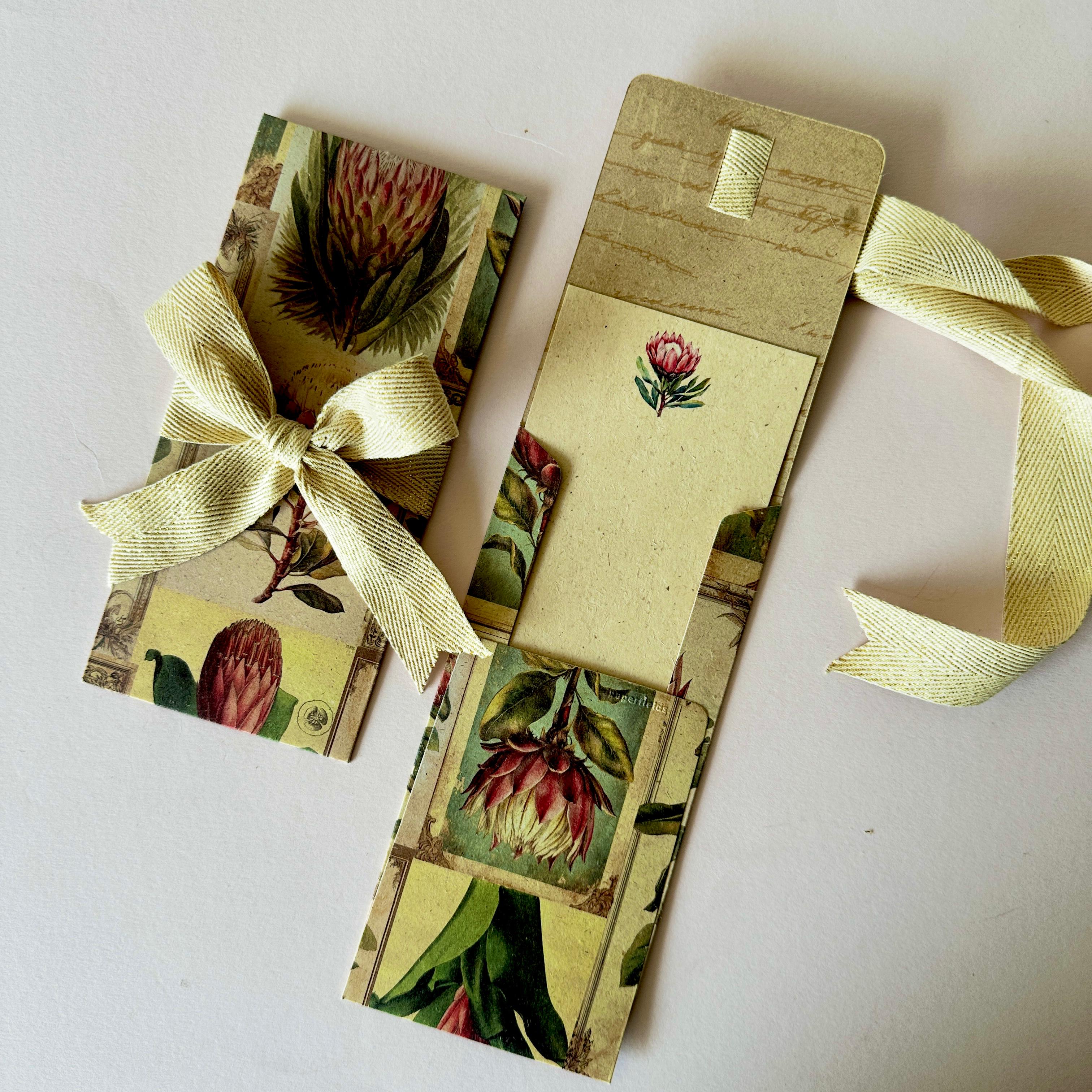 Protea Ribbon Envelopes with Notecards