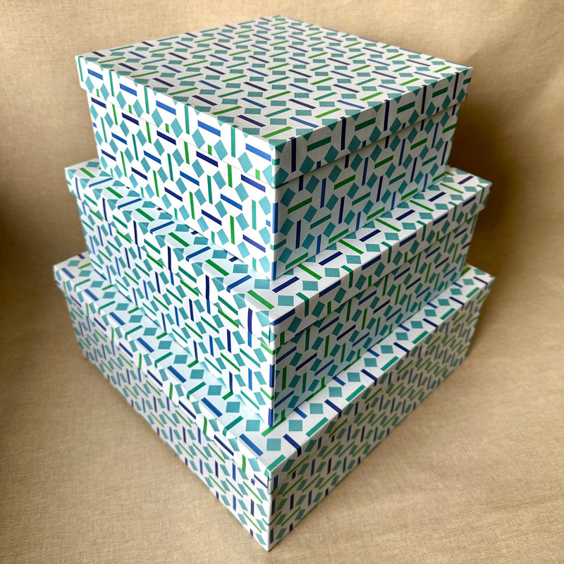 Alcazar Tiles Set of 3 Square Gift Boxes