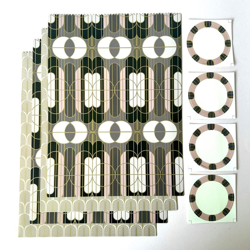 Gilded Era Rose Gift Envelopes and Stickers Set