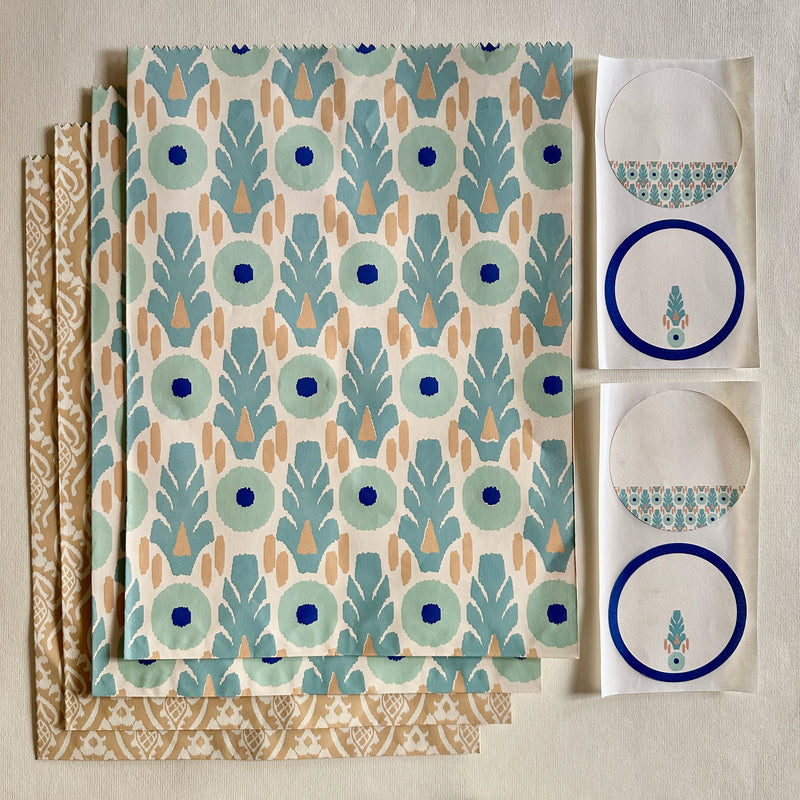 Ikat Revival Gift Envelopes and Stickers Set