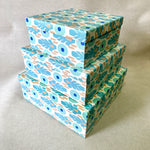 Ikat Revival Set of 3 Square Gift Boxes