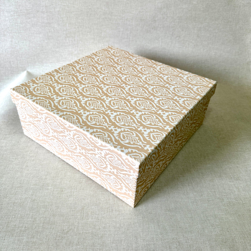 Ikat Revival Damask Large Square Gift Box