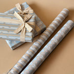Gilded Era Blue Gift Wrap