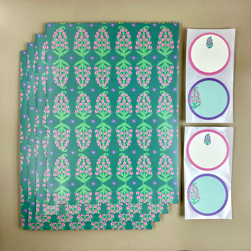 Paisley Gift Envelopes and Stickers Set