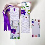 Violet Ribbon Envelopes with Notecards